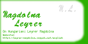 magdolna leyrer business card